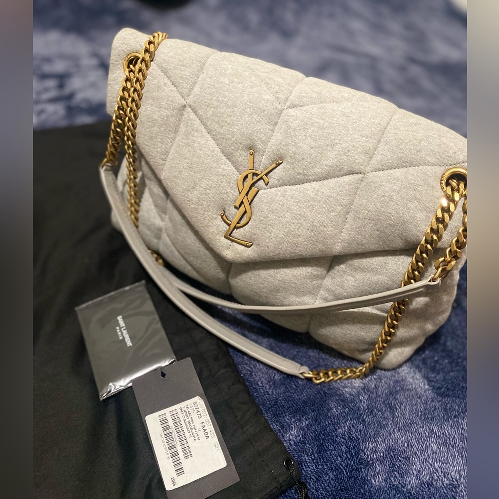 YSL medium chain Bag in quilted puffer